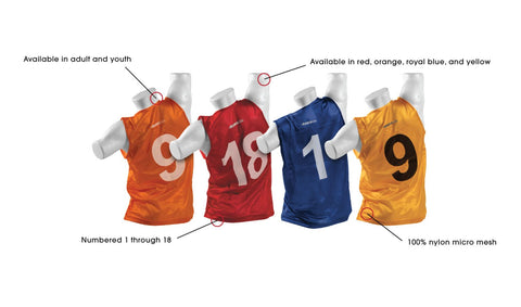 Kwikgoal Numbered Vest 1-18 (18 Pack)