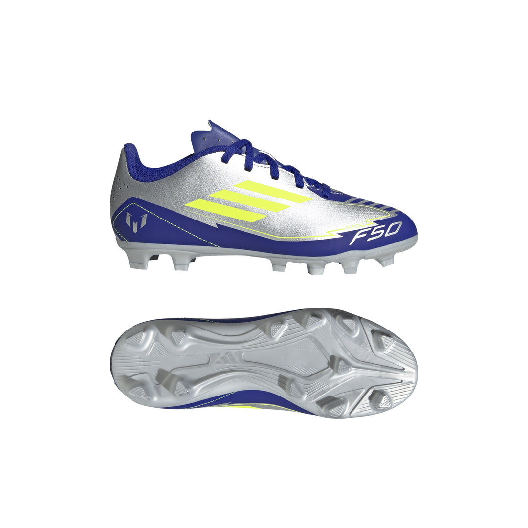 adidas F50 シルバー/ネイビー Adidas F50 Club FG/MG Messi Youth – World Of Soccer Canada