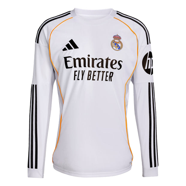 Adidas Real Madrid 25/26 Long Sleeve Home Jersey Men&