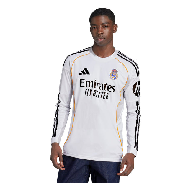 Adidas Real Madrid 25/26 Long Sleeve Home Jersey Men&