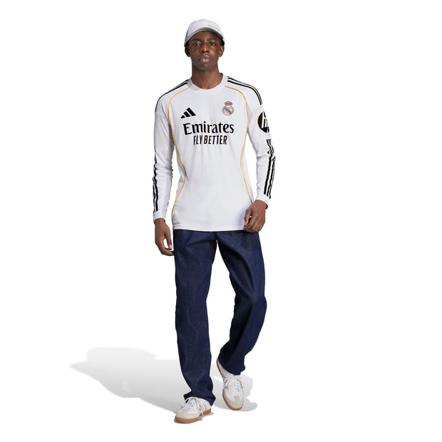 Adidas Real Madrid 25/26 Long Sleeve Home Jersey Men&