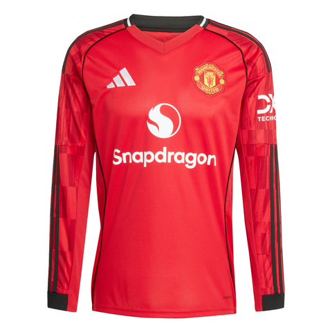 Adidas Manchester United 25/26 Long Sleeve Home Jersey Mens