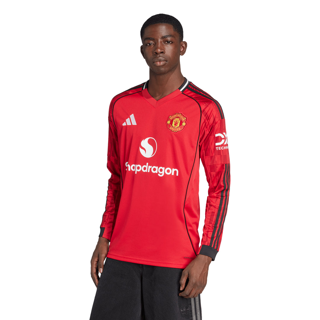 Adidas Manchester United 25/26 Long Sleeve Home Jersey Mens