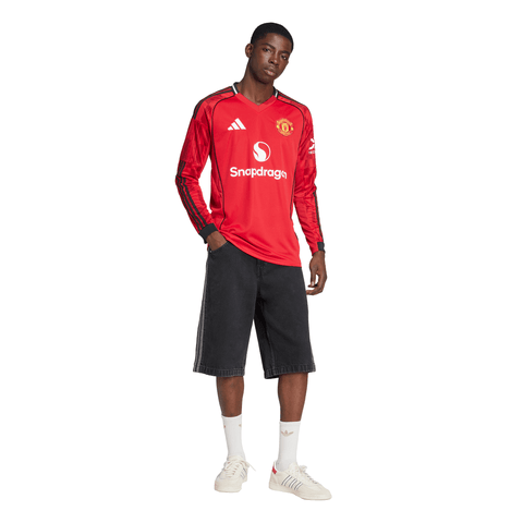 Adidas Manchester United 25/26 Long Sleeve Home Jersey Mens